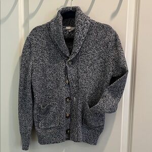 Crewcuts Black and White Shawl Collar Cardigan